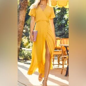 Lulu's Sunny Yellow High Low Dress